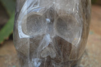 Polished Smokey Quartz Skull Carving x 1 From Madagascar