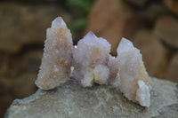 Natural Amethyst Spirit Quartz Clusters x 20 From Boekenhouthoek, South Africa