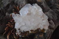 Natural Clear Quartz Crystal Clusters x 12 From Madagascar