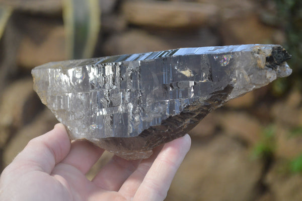 Natural Smokey Morion Crystal with Aegirine and Cluster with Orthoclase x 2 From Zomba, Malawi