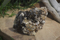 Natural Smokey Morion Crystal with Aegirine and Cluster with Orthoclase x 2 From Zomba, Malawi