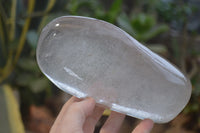 Polished Rock Crystal Quartz Standing Free Forms x 2 from Madagascar