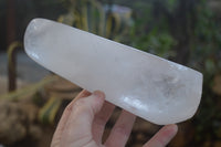 Polished Rock Crystal Quartz Standing Free Forms x 2 from Madagascar