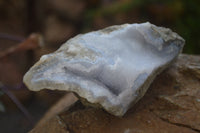 Natural Blue Lace Agate Geode Specimens x 5 From Nsanje, Malawi