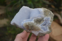 Natural Blue Lace Agate Geode Specimens x 5 From Nsanje, Malawi