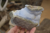 Natural Blue Lace Agate Geode Specimens x 5 From Nsanje, Malawi