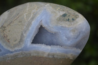 Polished Blue Lace Agate Standing Free Forms x 2 From Malawi