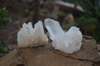 Natural Clear Quartz Clusters x 12 From Madagascar