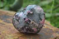 Polished Rhodonite Gemstone Hearts x 3 From Madagascar