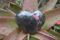 Polished Rhodonite Gemstone Hearts x 3 From Madagascar