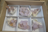 Natural Amethyst Spirit Quartz Clusters x 6 From Boekenhouthoek, South Africa