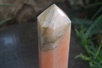 Polished Orange Twist Calcite Point-Prisms x 2 From Madagascar