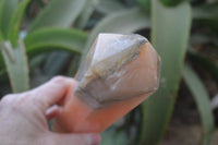 Polished Orange Twist Calcite Point-Prisms x 2 From Madagascar