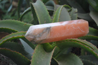 Polished Orange Twist Calcite Point-Prisms x 2 From Madagascar