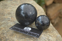 Polished Iolite Water Sapphire Sphere-Balls x 4 From Madagascar