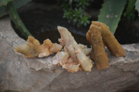 Natural Limonite Spirit Quartz Crystals x 35 From Boekenhouthoek, South Africa