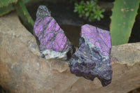 Natural Metallic Purpurite Cobbed Specimens x 12 From Erongo, Namibia