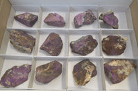 Natural Metallic Purpurite Cobbed Specimens x 12 From Erongo, Namibia