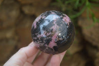 Polished Rhodonite Sphere-Balls x 3 From Ambindavato, Madagascar