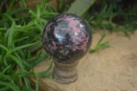 Polished Rhodonite Sphere-Balls x 3 From Ambindavato, Madagascar