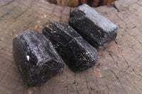 Natural Alluvial Schorl Black Tourmaline Crystals x 35 From Zimbabwe