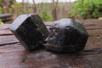 Natural Alluvial Schorl Black Tourmaline Crystals x 35 From Zimbabwe