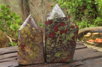 Polished Dragons Blood Stone Points x 2 From Tshipise, South Africa