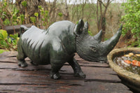 Polished Verdite Rhino Carving x 1 From Zimbabwe