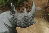 Polished Verdite Rhino Carving x 1 From Zimbabwe