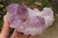 Natural Jacaranda Amethyst Clusters x 3 From Mumbwa, Zambia