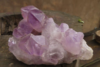 Natural Jacaranda Amethyst Clusters x 3 From Mumbwa, Zambia