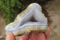 Natural Blue Lace Agate Geode Specimens x 10 From Nsanje, Malawi