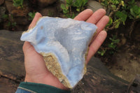 Natural Blue Lace Agate Geode Specimens x 10 From Nsanje, Malawi