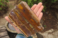 Polished On One Side Nguni Jasper Specimens x 2 From Prieska, South Africa