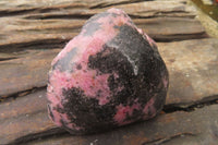 Polished On One Side Rhodonite Specimens x 6 From Madagascar