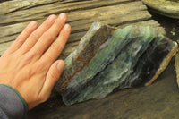 Polished Watermelon Fluorite Slices x 2 From Uis, Namibia