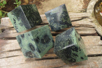 Polished Stromatolite Jasper Cubes x 4 From Madagascar