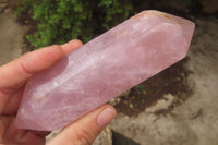 Polished Double Terminated Rose Quartz Points x 3 From Madagascar