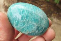 Polished Amazonite Palm Stones x 24 From Madagascar