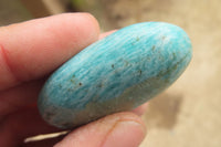 Polished Amazonite Palm Stones x 24 From Madagascar