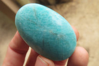 Polished Amazonite Palm Stones x 24 From Madagascar