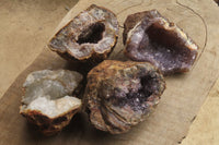 Natural Zululand Amethyst Geodes x 4 from Jozini, South Africa