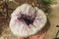 Natural Zululand Amethyst Geodes x 2 from Jozini, South Africa