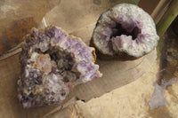 Natural Zululand Amethyst Geodes x 2 from Jozini, South Africa