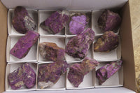 Natural Metallic Purpurite Cobbed Specimens x 12 From Erongo, Namibia