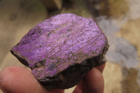 Natural Metallic Purpurite Cobbed Specimens x 12 From Erongo, Namibia