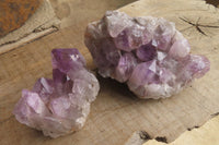 Natural Jacaranda Amethyst Clusters x 2 From Zambia