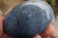 Polished Blue Lazulite Palm Stones x 12 From Madagascar