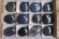 Polished Blue Lazulite Palm Stones x 12 From Madagascar