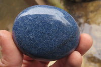 Polished Blue Lazulite Palm Stones x 12 From Madagascar